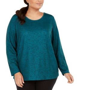 Ideology Plus Size Criss-Cross Workout Top Green